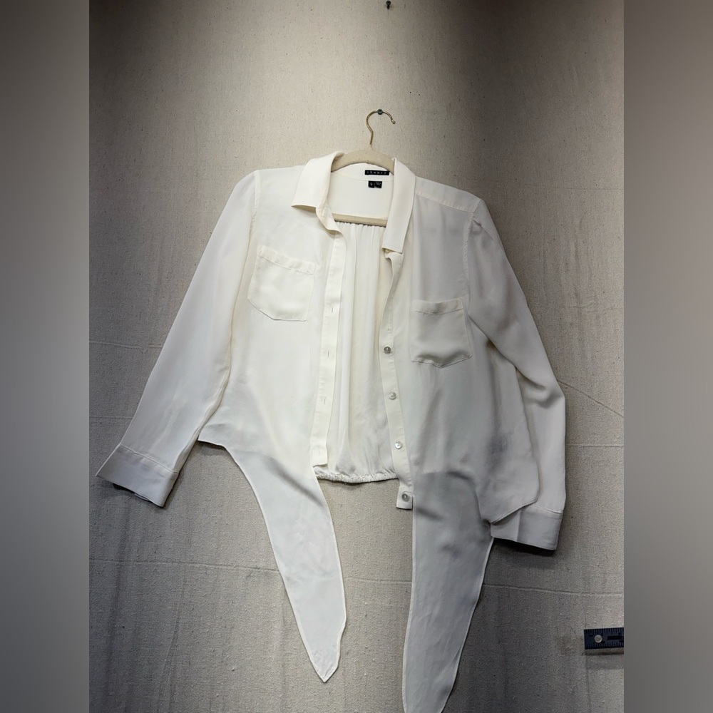 Theory Cream Blouse